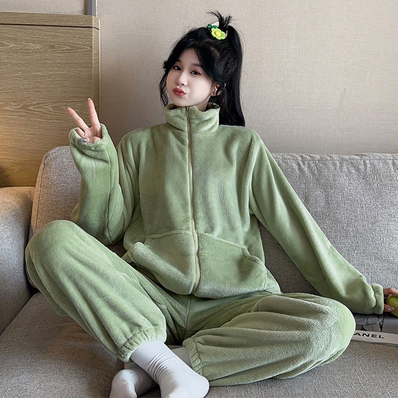 Women's Autumn And Winter Coral Fleece Pajamas