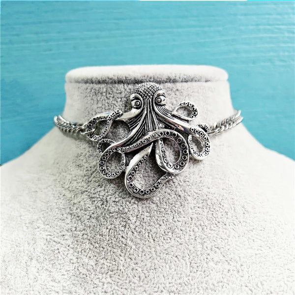 Ocean Wind Octopus Brother Alloy Pendant Necklace