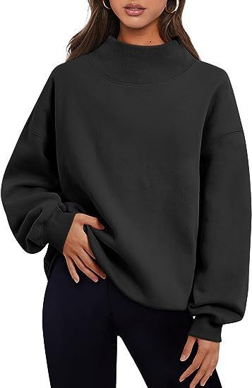 Casual Style Fleece Shirt Thick Half Turtleneck Loose Women's Sweater