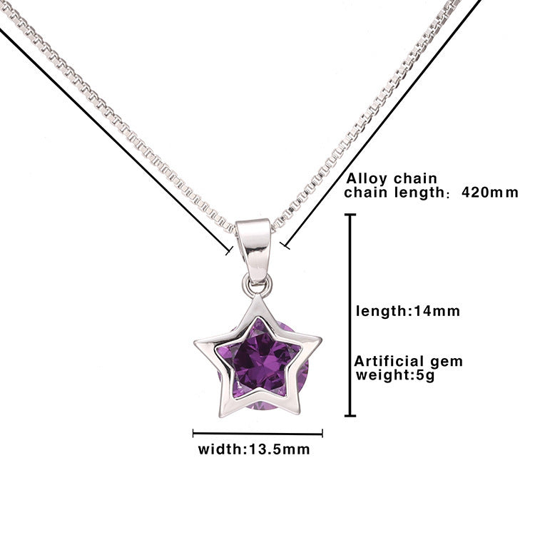 Exquisite fashion hollow gem necklace