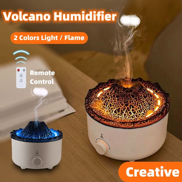 Mute Of New Small Simulated Flame Volcano Humidifier Flame Humidifier Volcano Diffuser Home Decorations