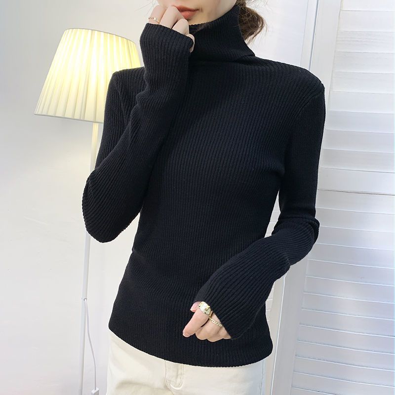 Undershirt Korean Style Black All-matching Western Style Slim Fit Women