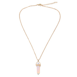 Natural Crystal Stone Pendant Clavicle Necklace