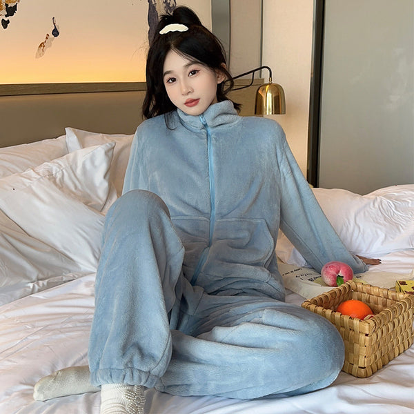 Women's Autumn And Winter Coral Fleece Pajamas