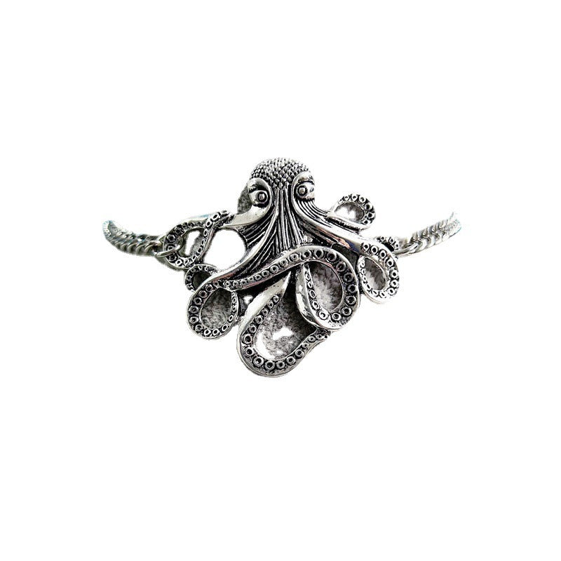 Ocean Wind Octopus Brother Alloy Pendant Necklace