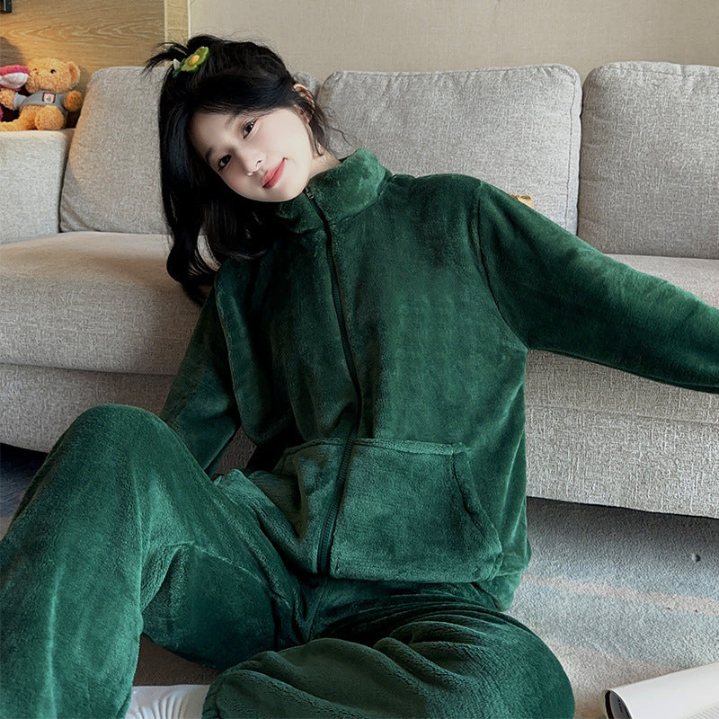 Women's Autumn And Winter Coral Fleece Pajamas