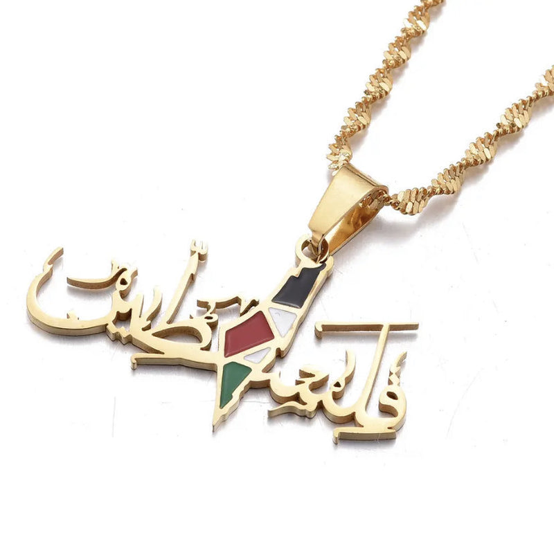 Necklace Stainless Steel Fashion Map Personality Necklace