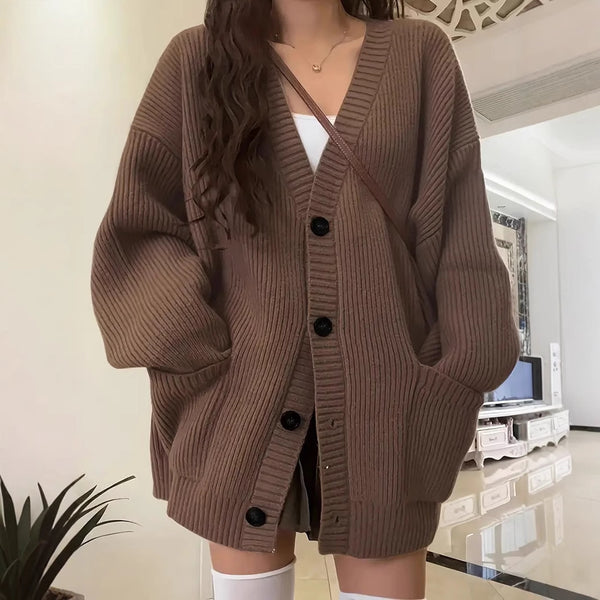 Loose Outer Wear Japanese Lazy Style Vintage Coat For Women