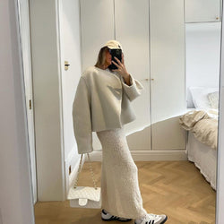 Women's Fashion Personality Solid Color Woolen Coat